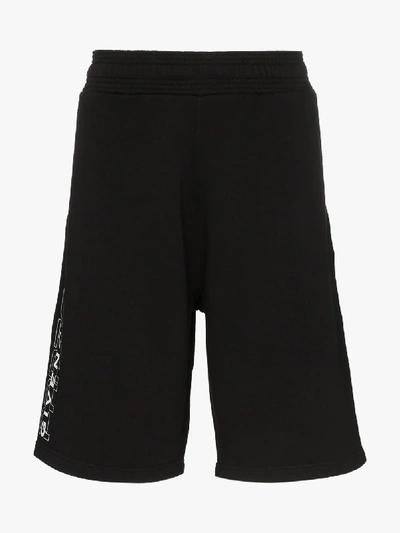 Shop Givenchy Logo Print Shorts In Black