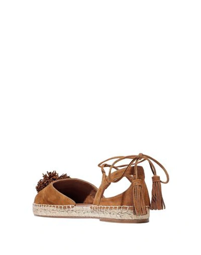 Shop Aquazzura Espadrilles In Camel