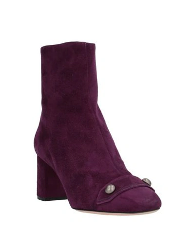 Rochas Ankle Boots In Purple