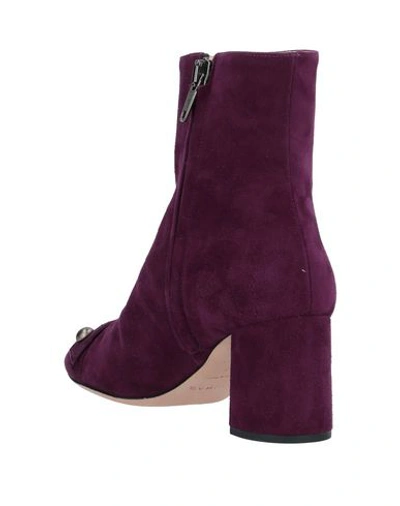 Rochas Ankle Boots In Purple