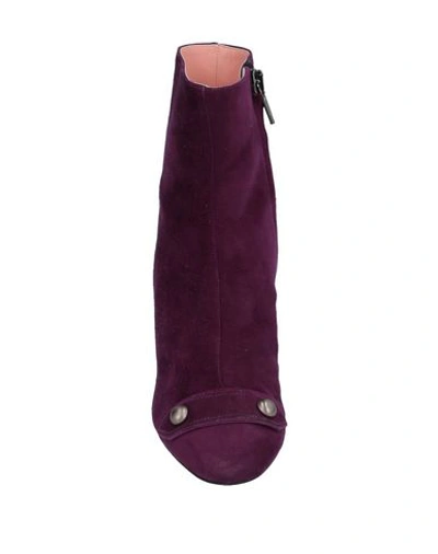 Rochas Ankle Boots In Purple