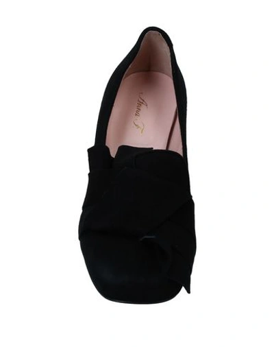 Shop Anna F. Loafers In Black