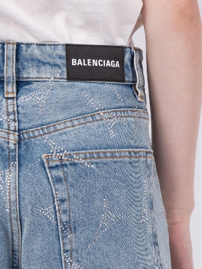 Shop Balenciaga Eifel Tower V-neck Jeans