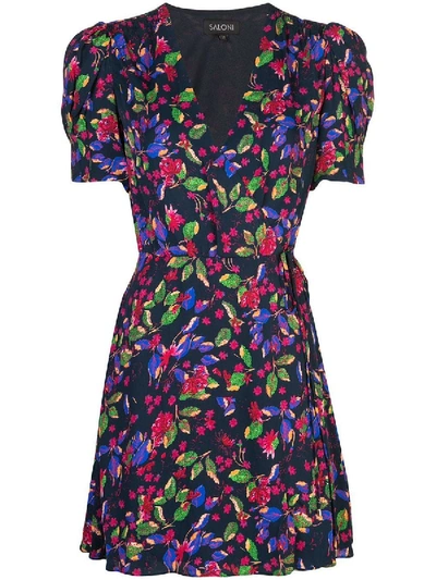 Shop Saloni Lea Wrap Mini Dress