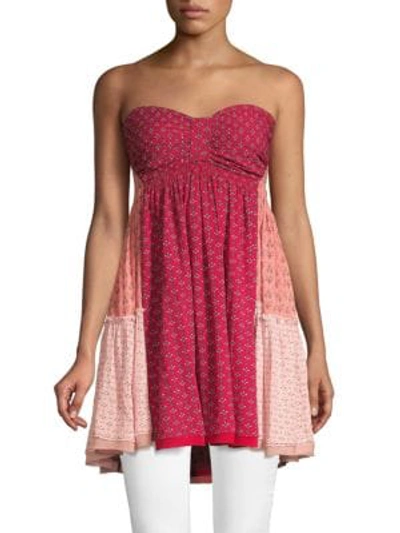 Shop Free People Across The Sea Printed Tunic In Pink