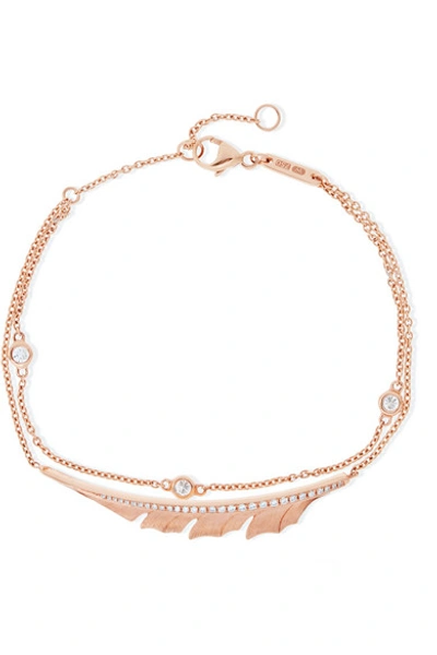 Shop Stephen Webster Magnipheasant 18-karat Rose Gold Diamond Bracelet
