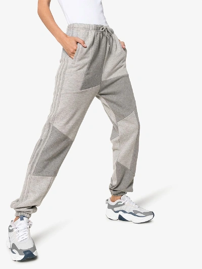 Shop Adidas By Danielle Cathari Firebird Two Tone Cotton Sweatpants In Grey
