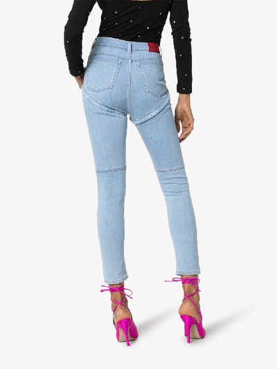 Shop Alessandra Rich Detachable Skinny Jeans In Blue