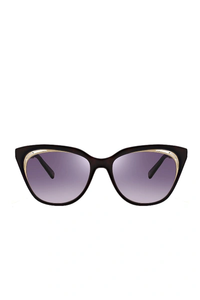 Shop Oscar De La Renta Cat Eye Sunglasses In Brown