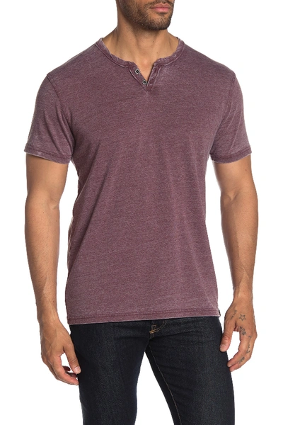 Shop Lucky Brand Button Notch Neck T-shirt In Port Royale