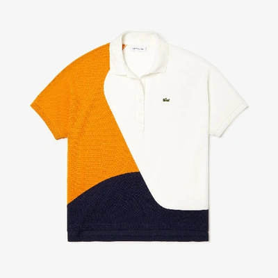 Shop Lacoste Women's Color-block Thermoregulating Piqué Polo In Navy Blue,white,orange