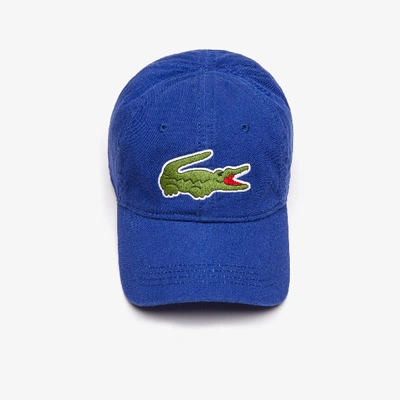 Shop Lacoste Men's Big Croc Gabardine Cap - One Size In Blue