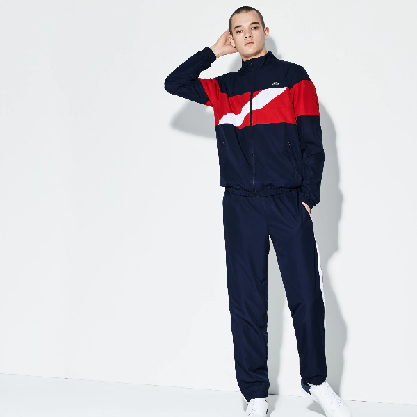 lacoste tracksuit navy