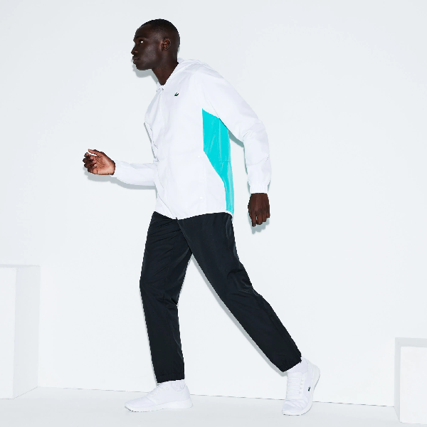 mens green lacoste tracksuit