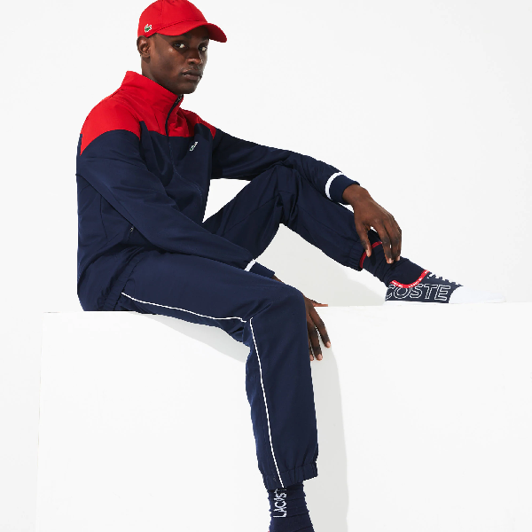 red white and blue lacoste tracksuit