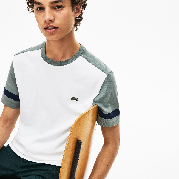 lacoste color block t shirt