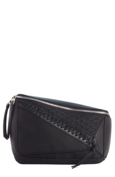 Shop Loewe Puzzle Sling Bag In Black