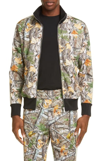 Shop Palm Angels Wood Camo Track Jacket In Camo Multi