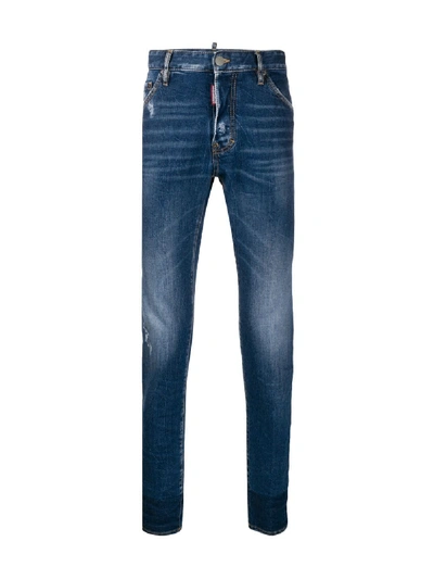 Shop Dsquared2 Slim Faded Jeans In Blue