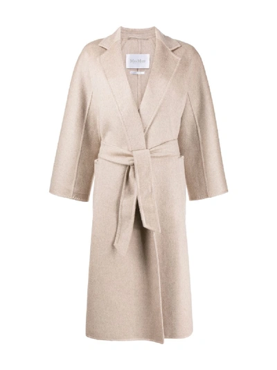 Shop Max Mara Robe Coat In Neutrals