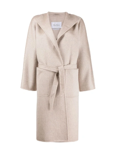 Shop Max Mara Robe Coat In Neutrals