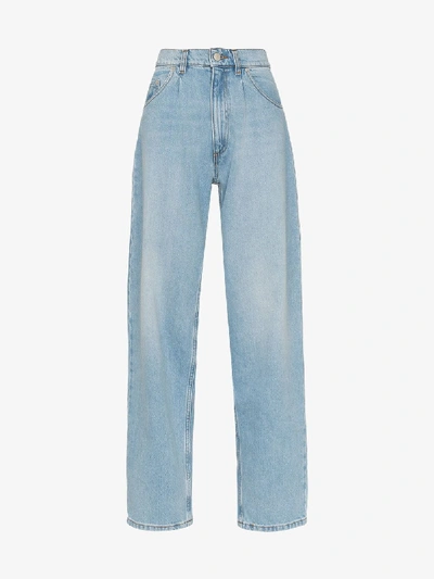 Shop Magda Butrym Grangeville Wide Leg Jeans In Blue