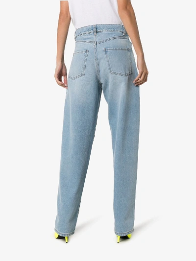 Shop Magda Butrym Grangeville Wide Leg Jeans In Blue