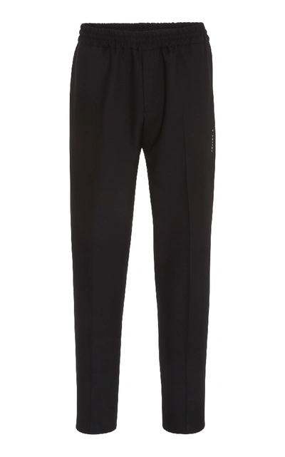 Shop Givenchy Striped Side Panel Wool Trousers In Black