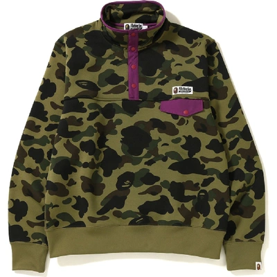 Pre-owned Bape  1st Camo Wide Sweater Green