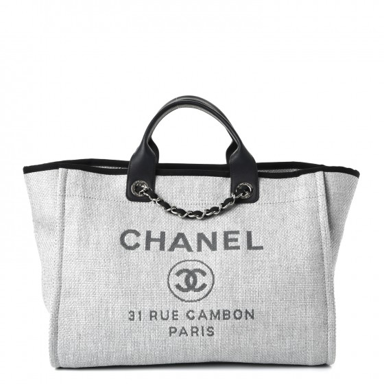 chanel tote grey