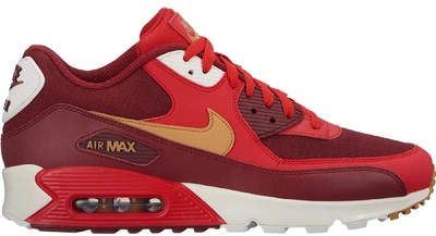 Pre-owned Nike Air Max 90 Game Red Elemental Gold In Game Red/elemental  Gold-team Red-sail | ModeSens