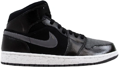 Pre-owned Jordan 1 Mid Premium Winterized Black Grey In Black/gym Red-dark Grey-white