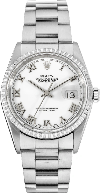 Pre-owned Rolex Datejust 16220 In Stainless Steel