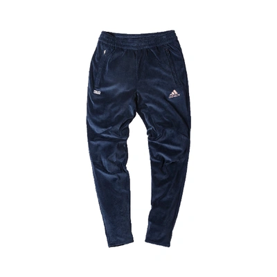 Pre-owned Kith  Adidas Soccer Flamingos Velour Track Pant Navy