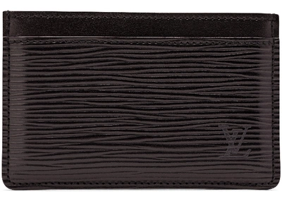 Pre-owned Louis Vuitton  Card Holder Epi Noir Black