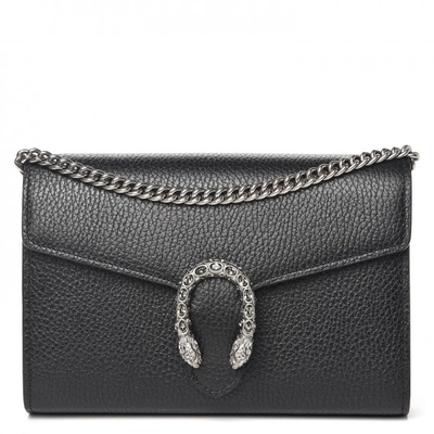 Shop Gucci Dionysus Chain Wallet Mini Black