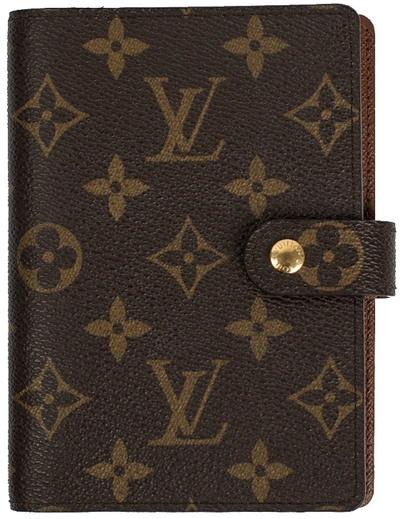 Pre-owned Louis Vuitton  Agenda Cover Small Ring Monogram Brown
