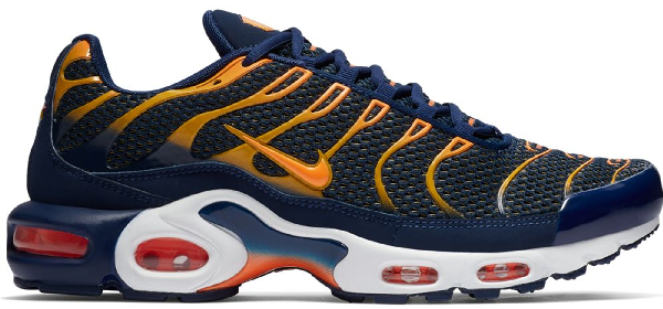 nike air max plus blue and orange