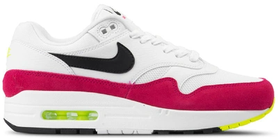 Órgano digestivo confiar Bandido Pre-owned Nike Air Max 1 White Black Volt Rush Pink In White/black-volt-rush  Pink | ModeSens