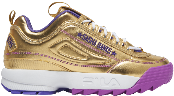 fila shoes with gold