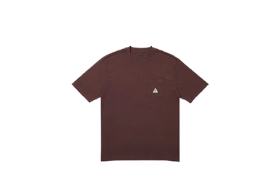 Pre-owned Palace  Sofar Pocket T-shirt Brown