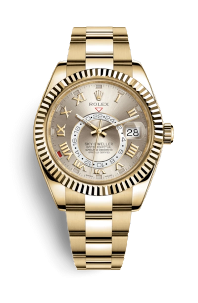 Pre-owned Rolex Sky-dweller 326938 In Steel/yellow Gold