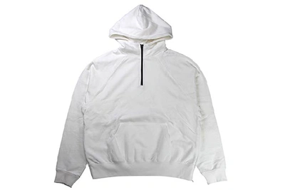 Pre-owned Fear Of God  Fog Essentials Half Zip Pullover Hoodie White