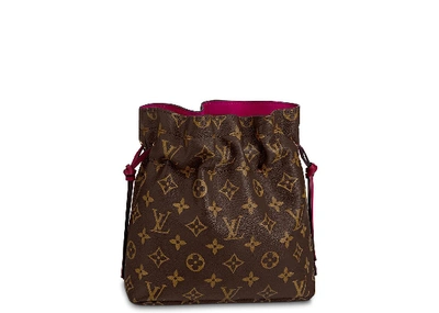 Pre-owned Louis Vuitton  Noe Pouch Monogram Brown/pink