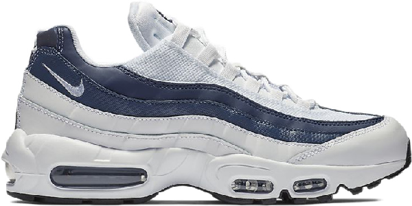 Pre-Owned Nike Air Max 95 Essential White In White Midnight Navy Monsoon  Blue White | ModeSens