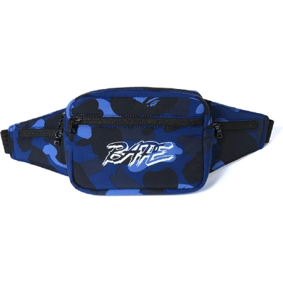 Pre-owned Bape  Color Camo Waist Bag Blue