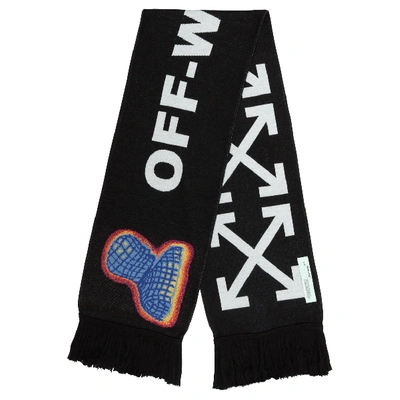 Pre-owned Off-white Thermo Scarf Black/multicolor