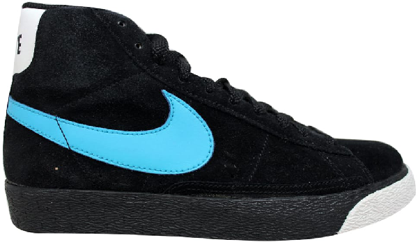 nike blazer high black and white