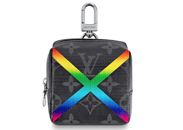 Pre-owned Louis Vuitton Box Pouch Bag Charm Monogram Eclipse Rainbow In  Black/rainbow | ModeSens