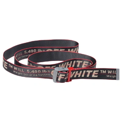 Pre-owned Off-white Industrial Belt Anthracite/red